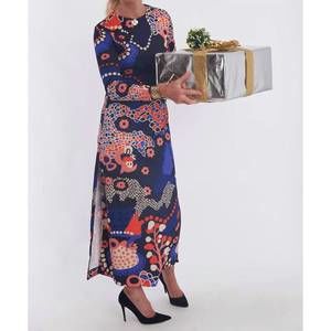 NEW CK BRADLEY ashton maxi dress in lilliput navy